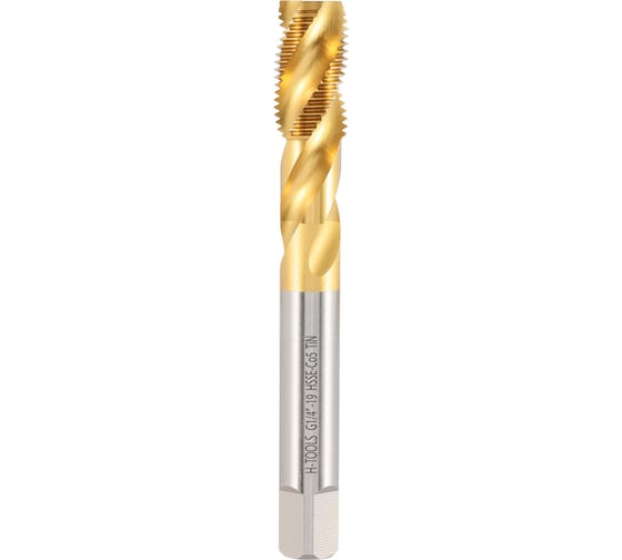 Метчик машинный спиральный H-Tools G 1/4 -19 DIN5156 HSSE TiN C/2-3P R35 L-100мм a=9.0 263014EHT