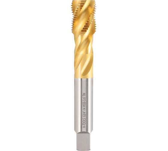Метчик машинный спиральный H-Tools G 3/4 -14 DIN5156 HSSE TiN C/2-3P R35 L-140мм a=16 263034EHT