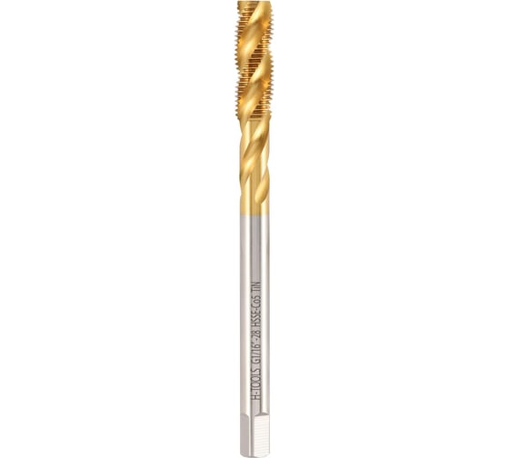 Метчик машинный спиральный H-Tools G 1/16 -28 DIN5156 HSSE TiN C/2-3P R35 L-90мм a=4.9 263116EHT