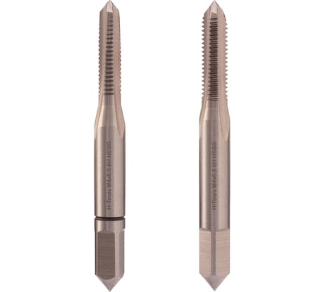 Метчик H-Tools М4 шаг 0.5мм комплект из 2х шт. DIN2181 HSS-G 6h L-45мм a=3.4 235041HT