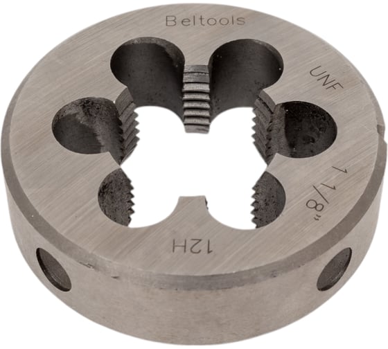 Плашка Beltools дюймовая 1 1/8" 12H UNF 60 гр. dнар.резьбы=28,575 D=65 мм ri.126.96