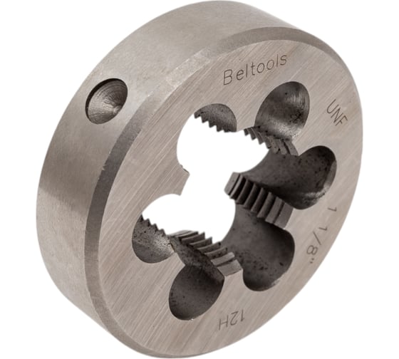 Плашка Beltools дюймовая 1 1/8" 12H UNF 60 гр. dнар.резьбы=28,575 D=65 мм ri.126.96