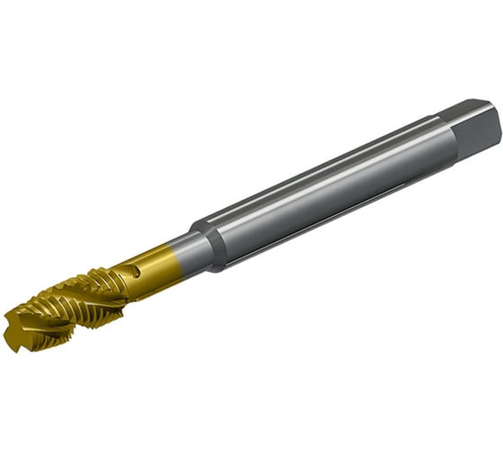 Метчик М3х0,5 машинно-ручной 6H Р6М5К5 глухой TiN винтовой L=56мм DIN371 TBT00203050 Beltools ri.113.2462 1