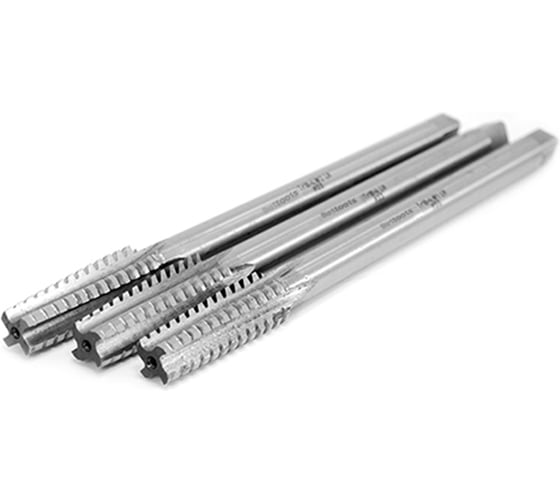 Метчик трапецеидальный Tr18х4 машинно-ручной HSS,Р6М5 левый 3шт компл. L=220мм Beltools ri.291.162