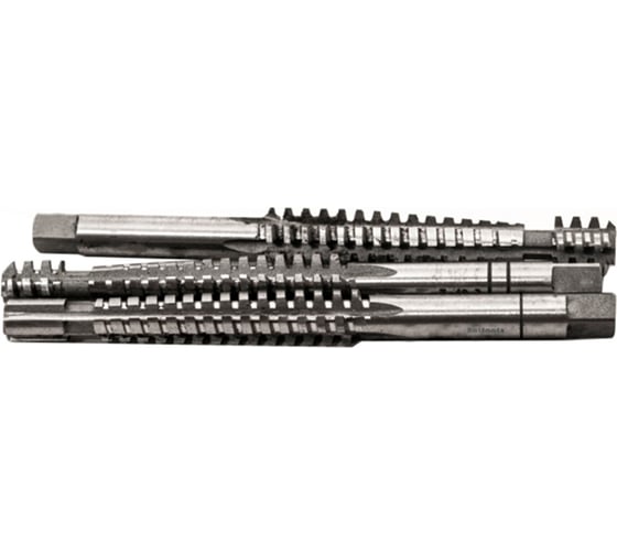 Метчик трапецеидальный Tr10х3 машинно-ручной (HSS) 3шт компл. L=100мм Beltools ri.118.3256