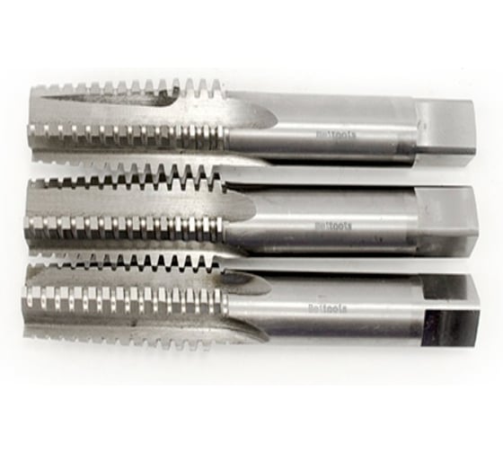 Метчик трапецеидальный Tr30х3 машинно-ручной (HSS) 3шт компл. L=200мм Beltools ri.118.3279