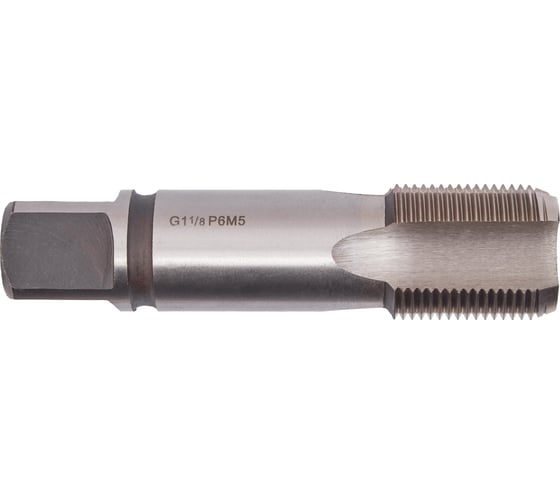 Трубный метчик машинно-ручной для сквозных отверстий SDW TOOLS G1 1/8", Р6М5, ГОСТ 3266-81 tt00118