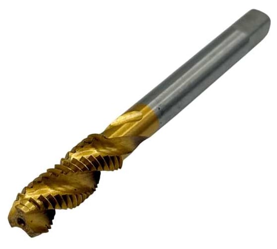 Метчик машинно-ручной TORNERI М 8x1.25 Р6М5 ГОСТ 17933-72 с винтовой канавкой с покрытием TiN Т025914 1