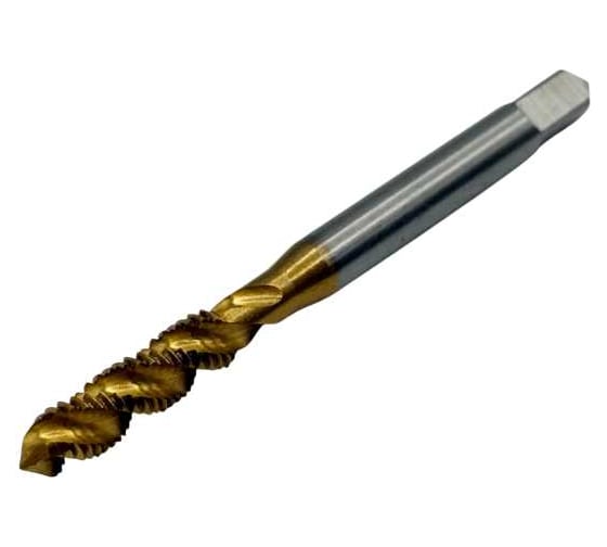Метчик машинно-ручной TORNERI М 5.0x0.8 Р6М5 ГОСТ 17933-72 с винтовой канавкой с покрытием TiN Т025908 1