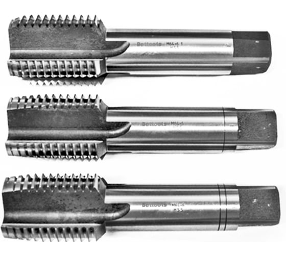 Метчик Beltools М64х6 машинно-ручной HSS 3шт компл. L=224мм исп1 ГОСТ 3266-81 ri.114.1349 1