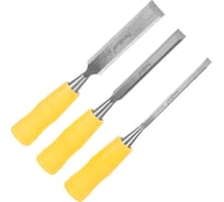 Набор ударных стамесок РемоКолор цельнометаллический стержень, 3 предмета, 6, 12, 20 мм, 40-3-701