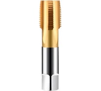 Метчик Профоснастка K 3/8, конический, К (NPT), 60 HSS (Р6М5) TIN ГОСТ 6227-80 прямой, машинно-ручной, для глухих/сквозных отверстий, (кв a=11,2 мм) № 1807 ТМ 52501807