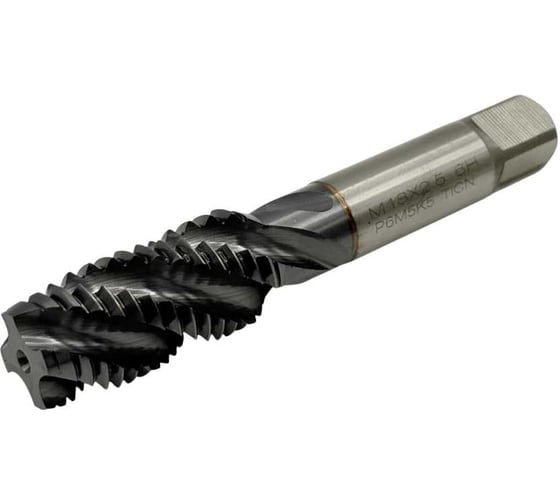 Метчик машинно-ручной TORNERI М 18x2.5 Р6М5К5 ГОСТ 17933-72 с винтовой канавкой с покрытием TiСN Т025939 1