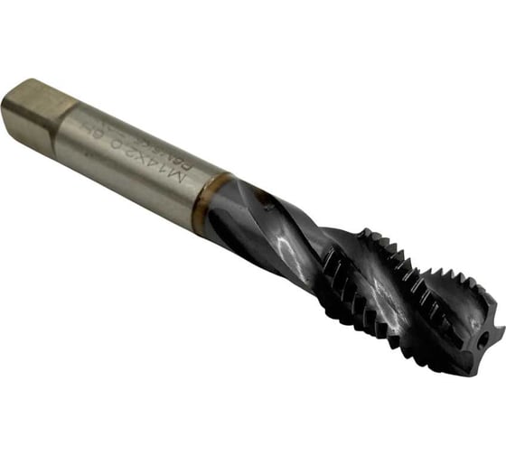 Метчик машинно-ручной TORNERI М 14x2.0 Р6М5К5 ГОСТ 17933-72 с винтовой канавкой с покрытием TiСN Т025937 1