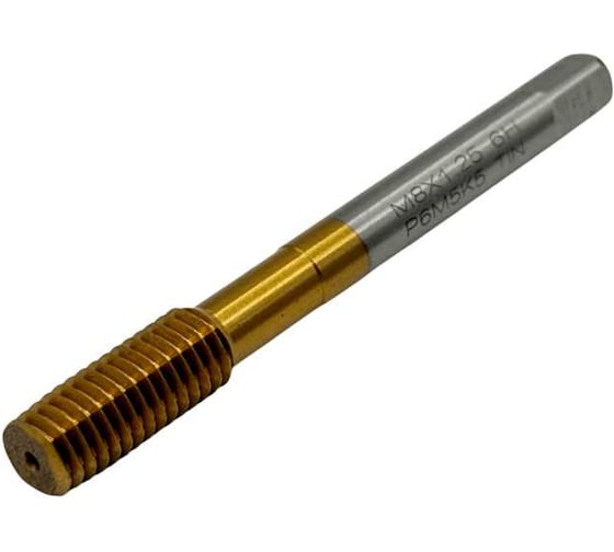 Метчик бесстружечный (раскатник) TORNERI M 8.0х1.25 Р6М5К5 с покрытием TiN Т025333 1