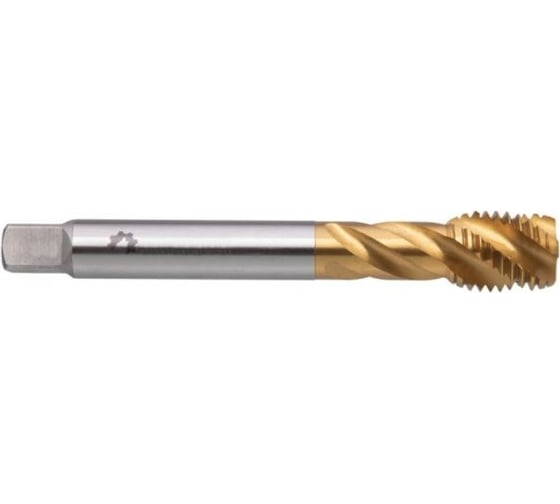 Метчик SDW TOOLS м/р, M10х1.5, HSS-E, DIN376, TiN, с винтовой канавкой, хвостовик 7 мм tn99015