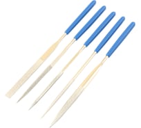 Набор надфилей TLX алмазных из 5шт. L140x3 с обрезиненными ручками 75885