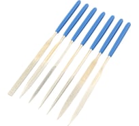 Набор надфилей TLX алмазных из 7шт. L140x3 с обрезиненными ручками 75886