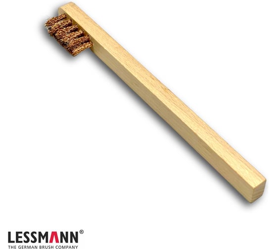 Щетка ручная Lessmann 200х15х40, 3-х рядная, бронза, 0,15мм KRONBURSTE 132801 1