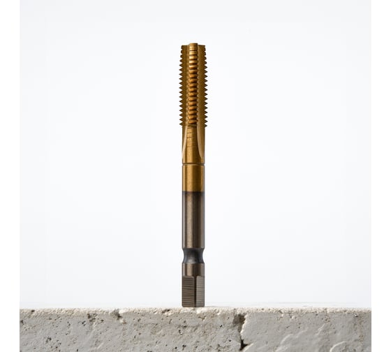 Метчик машинно-ручной Advancetool М11х0,75 HSS6542 (Р6М5), c TiN покрытием, 6h, ГОСТ 3266-81 ADT-М11075ГТ 1