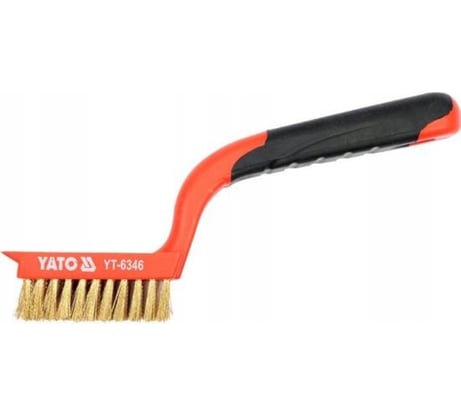 Щетка мет. YATO 5 рядов /изог.пласт.ручка/ YT-6346 36976346 092 1