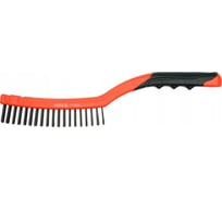 Стальная щетка YATO 3 ряда с пластиковой ручкой YT-6330