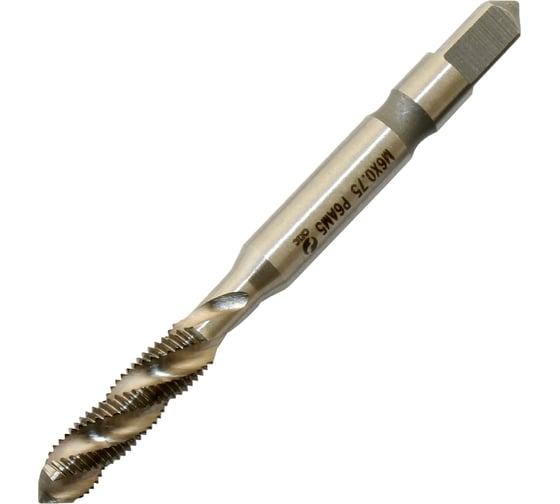 Метчик CNIC М6.0х0.75, машинно-ручной, Р6АМ5, винтовая канавка, для глухих отверстий 76354