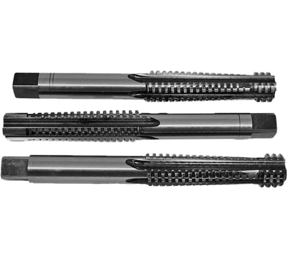 Метчик трапецеидальный Tr36х6 машинно-ручной (HSS) 3шт компл. L=260мм Beltools ri.118.3434