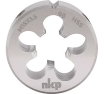 Плашка NKP М15, шаг 1.5мм, DINEN22568, HSS, 6g, 38х10мм 240152N