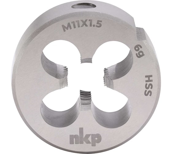 Плашка NKP М11, шаг 1.5мм, DINEN22568, HSS, 6g, 30х11мм 240110N 1