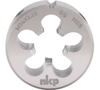 Плашка NKP М14, шаг 1.25мм, DINEN22568, HSS, 6g, 38х10мм 240142N
