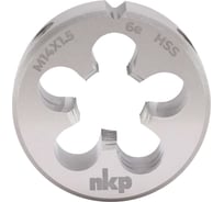 Плашка NKP М14, шаг 1.5мм, DINEN22568, HSS, 6e, 38х10мм 239141N