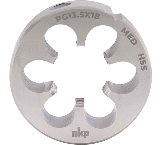 Плашка трубная электротехническая NKP PG13.5 -18, DINEN40430, HSS, 80гр. 45x14мм 243135N 1
