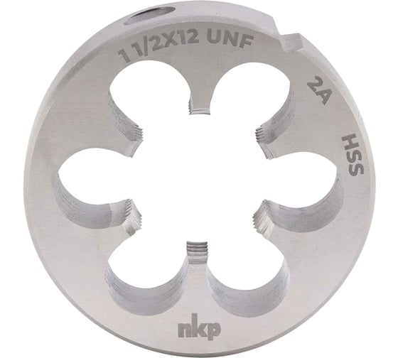 Плашка NKP UNF 1 1/2 -12 DINEN22568, HSS, 2A, 75x20мм 246112N 1