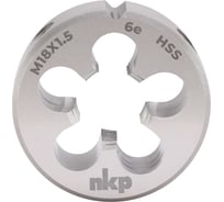Плашка NKP М18 шаг 1.5мм DINEN22568 HSS 6e 45х14мм 239182N