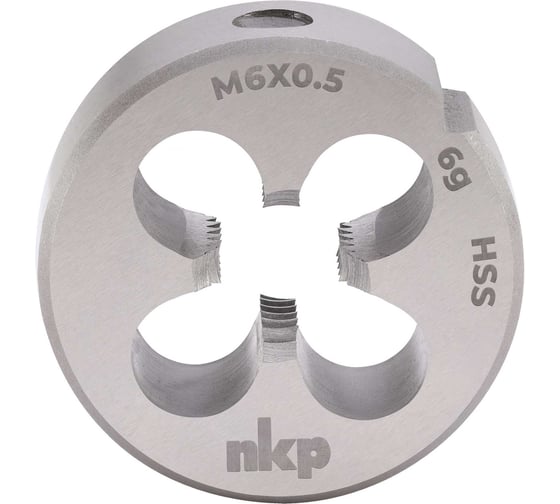 Плашка NKP М6 шаг 0.5мм DINEN22568 HSS 6g 20х5мм 240062N 1
