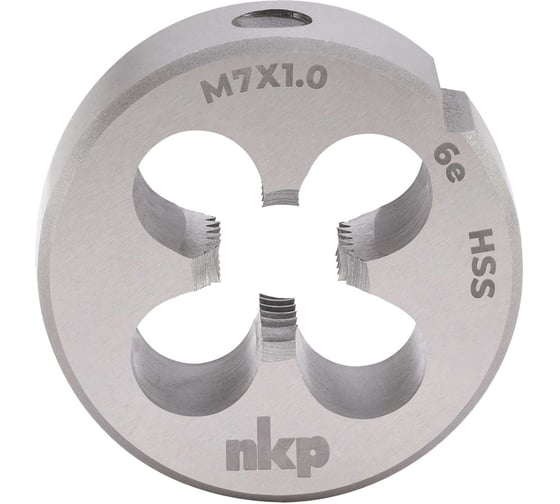 Плашка NKP М7 шаг 1.0мм DINEN22568 HSS 6e 25х9мм 239070N 1