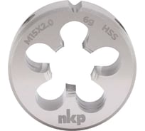 Плашка NKP М15 шаг 2.0мм DINEN22568 HSS 6g 38х14мм 240151N