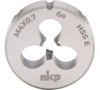 Плашка NKP М4 шаг 0.7мм DINEN22568 HSSE 6e 20х5мм 289040N