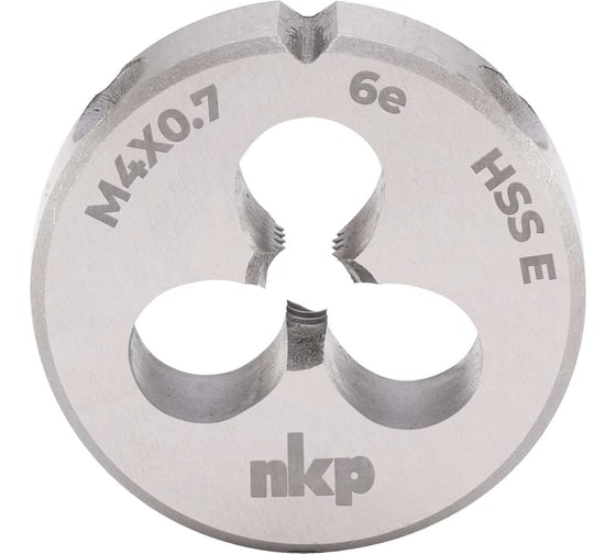 Плашка NKP М4 шаг 0.7мм DINEN22568 HSSE 6e 20х5мм 289040N 1