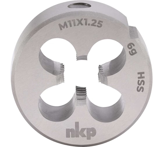 Плашка NKP М11 шаг 1.25мм DINEN22568 HSS 6g 30х11мм 240111N 1