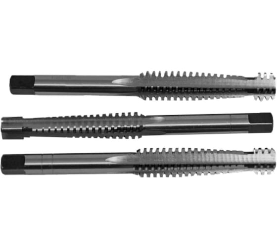 Метчик трапецеидальный Tr14х3 машинно-ручной HSS левый 3шт компл. L=130мм Beltools ri.291.315