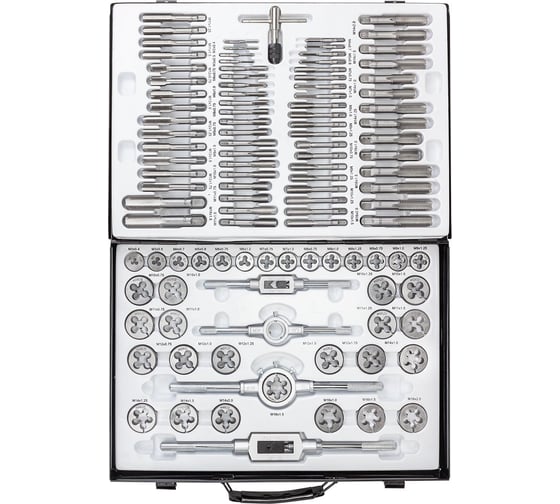 Набор метрических метчиков и плашек Rockforce 110 предметов RF-M110-1(63008) 1