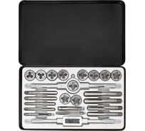 Набор метчиков и плашек дюймовый Forsage 24 предмета в металлическом кейсе F-M024-2(8677)