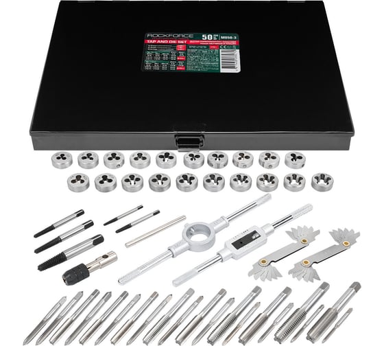 Набор метчиков и плашек Rockforce 50 предметов RF-M050-3(63007) 1