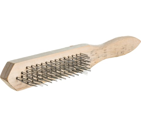 Ручная щетка по металлу SAMGRUPP с деревянной ручкой, 5 рядов SAMC-094010005