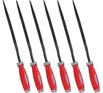 Надфиль полукруглый ООО МПК "Технологические Инновации" набор 6 штук 180мм - HAIBOSHI; двухкомпонентная ручка 20268