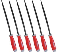 Надфиль полукруглый ООО МПК "Технологические Инновации" набор 6 штук 140мм - HAIBOSHI; двухкомпонентная ручка 20266