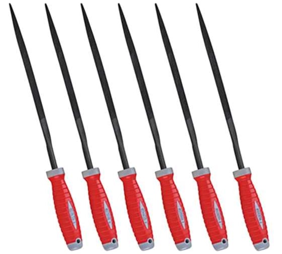 Надфиль полукруглый ООО МПК "Технологические Инновации" набор 6 штук 140мм - HAIBOSHI; двухкомпонентная ручка 20266 1