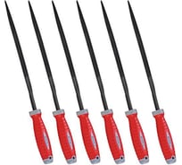 Надфиль полукруглый ООО МПК "Технологические Инновации" набор 6 штук 160мм - HAIBOSHI; двухкомпонентная ручка 20267